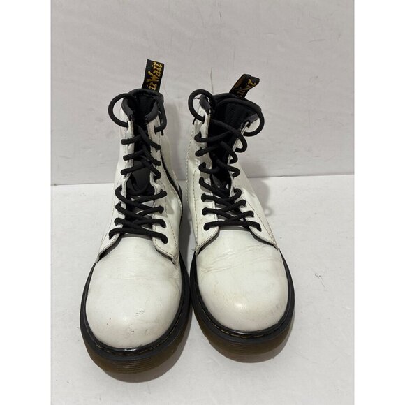 Dr. Martens White combat boots womens  Unisex-Child Jy004  Size 5 US - Picture 2 of 7